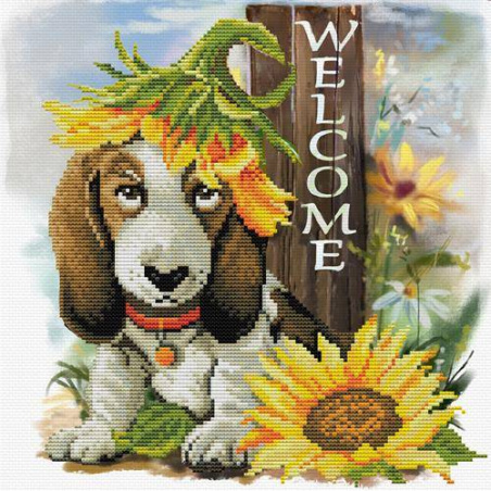 NO COUNT CROSS STITCH - SUNFLOWER HOUND