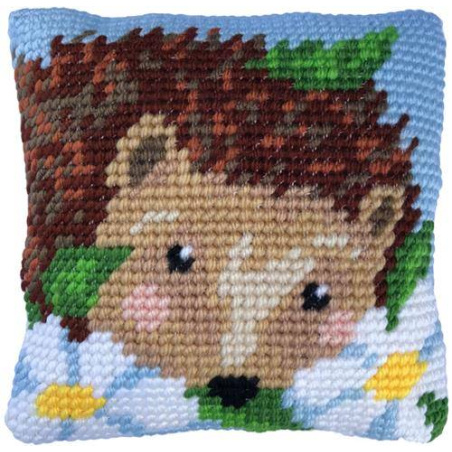 COUSSIN TAPISSERIE LADYBIRD - PETIT HERISSON - 22 X 22 CM