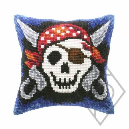 COUSSIN POINT DE CROIX EN KIT 40 X 40 CM