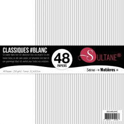 48 papeles Blanco - 250 g/m2 - 30x30cm