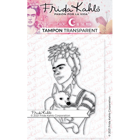 Tampon transparent "La femme au chien" Frida Kahlo®