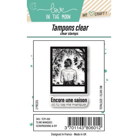 Planche de tampons - Tu me manques - Love in the Moon