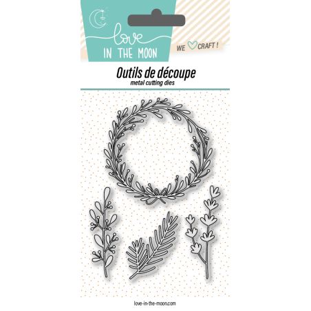 Matrices de découpes - Couronne & Feuillages - Love in the Moon