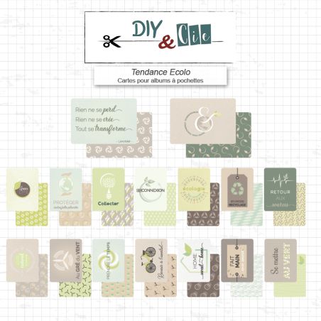 Set de cartes Project Life : Tendance écolo - DIY and Cie