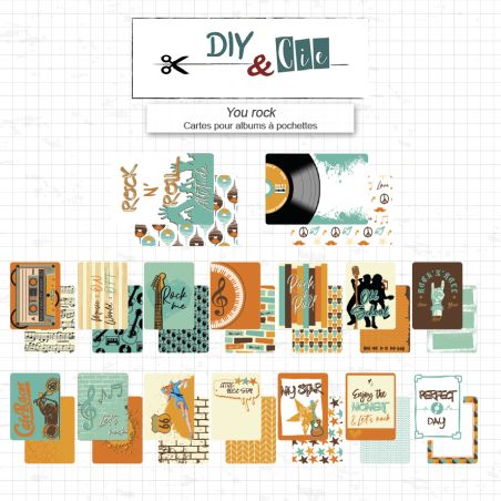 Set de Cartes Project Life : You rock - DIY and Cie