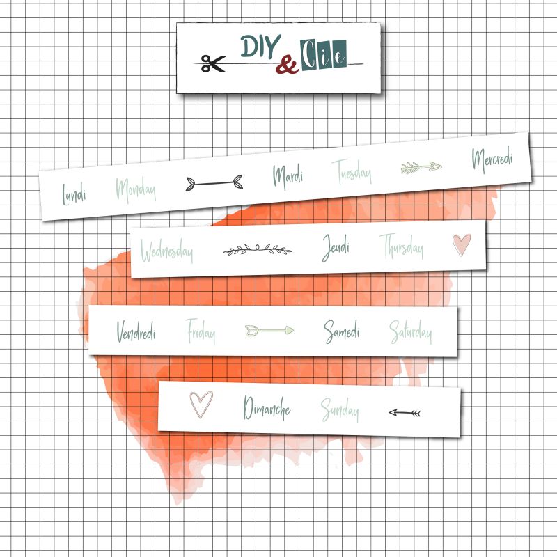 Masking Tape 8 mm : Planning - DIY and Cie