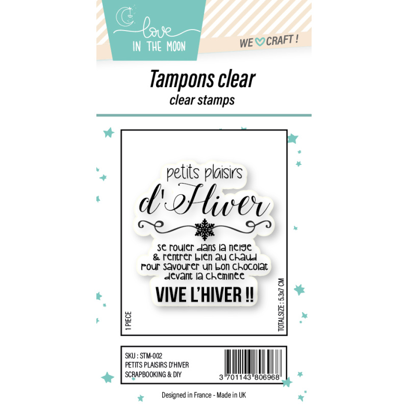 Tampon grande expression "Petits Plaisirs D’Hiver"