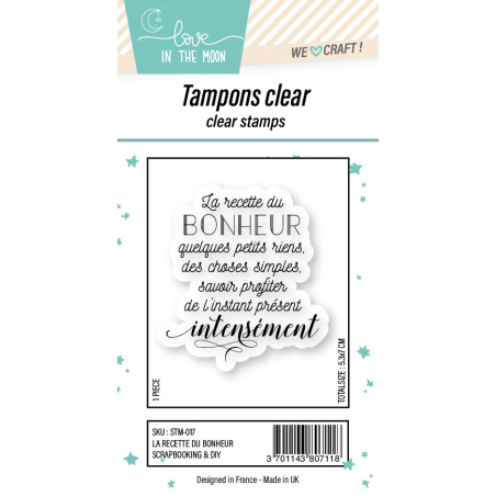 Tampon grande expression "La Recette Du Bonheur"