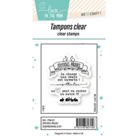 Tampon grande expression "Joyeuses Pâques"