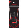 AIGUILLES CIRCULAIRES FIXES METAL CHIAOGOO RED LACE - 100CM - N°4 