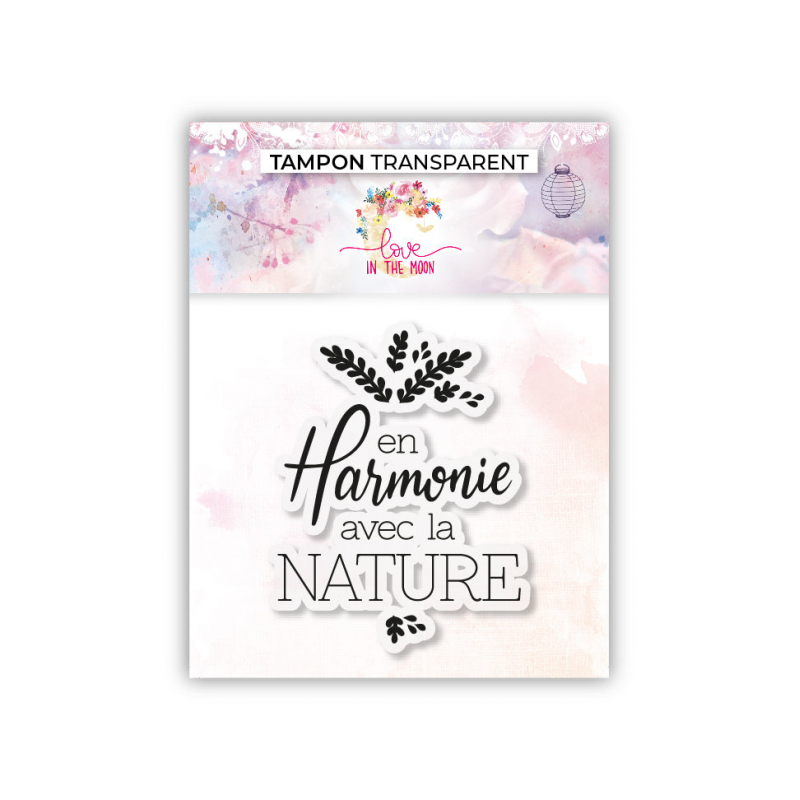 Tampon - En Harmonie avec la Nature - 7,5x7cm