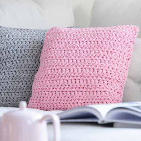 Kit coussin au crochet hoooked - sweet pink 