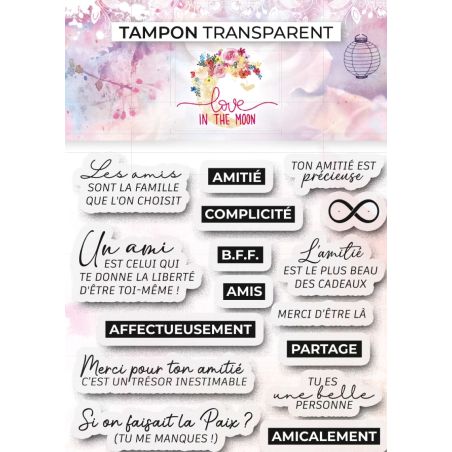 Set de 2 tampons - Vélo avec l'expression la vie est belle - 10,5x10cm