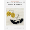 Kit Macramé Boucles d’oreilles - Plumes & Pompons