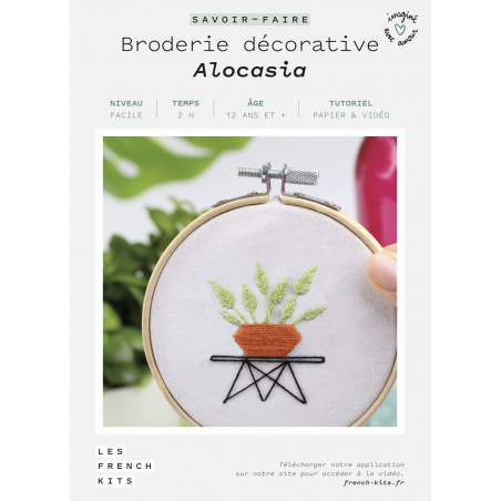 Kit Broderie Green - Alocasia
