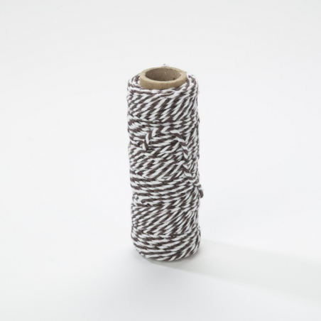 Bobina de hilo bicolor Bakers Twine - 2mm x 25m - Marrón Espresso