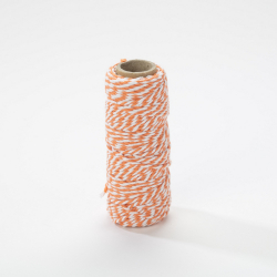 Bobina de hilo Bakers Twine bicolor - 2mm x25m - Naranja clementina