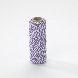 Bobine de fil bicolore Bakers Twine - 2mm x 25m - Púrpura amatista