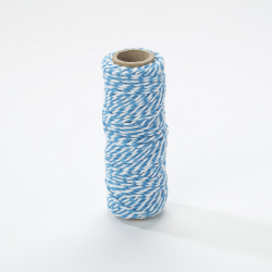 Bobine de fil bicolor Bakers Twine - 2mm x 25m - Azul Francés