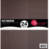 Bloc 24 papiers scrapbooking - Texture bois Ebene - 300g/m2