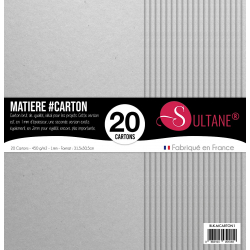 Bloc de 20 cartons 1mm Sultane® - Carton - 1mm -31,5x30,5cm