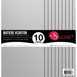 Bloc de 10 cartons 2mm Sultane® - Carton - 2mm -31,5x30,5cm