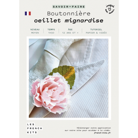 Kit Art Floral "Boutonnière" - Oeillet mignardise