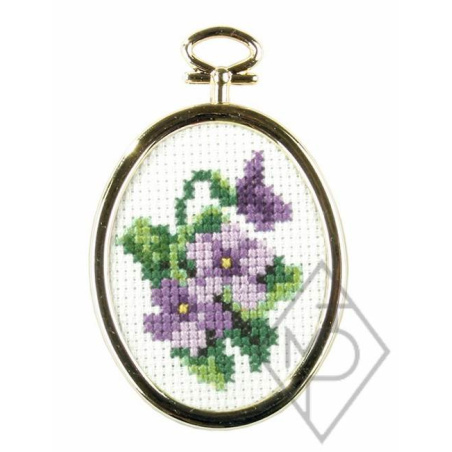 KIT PT COMPTE 5,5 X 7 CM + CADRE - VIOLETTE