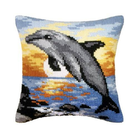 COUSSIN PT DE CROIX EN KIT 40 X 40 CM - DAUPHIN