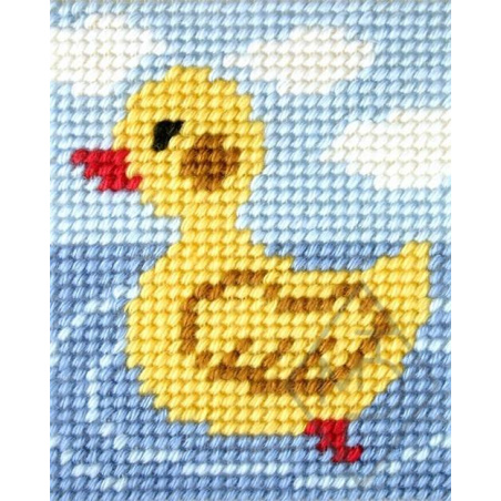 KIT DEMI-POINT ENFANT 17 X 20,5 CM - CANARD JAUNE