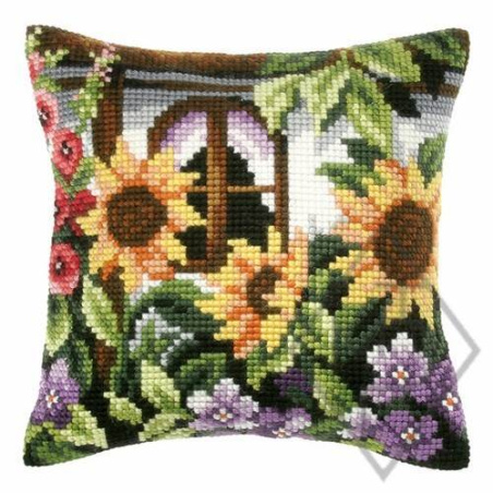 COUSSIN PT DE CROIX EN KIT 40 X 40 CM - LA MAISON FLEURIE