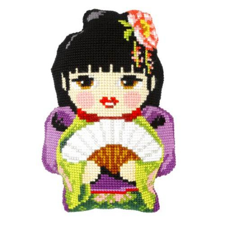 COUSSIN PT DE CROIX EN KIT 32,5 X 47,5 CM - LA PETITE GEISHA