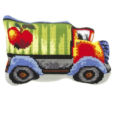 COUSSIN PT DE CROIX EN KIT 45 X 29 CM - LE CAMION DE POMMES