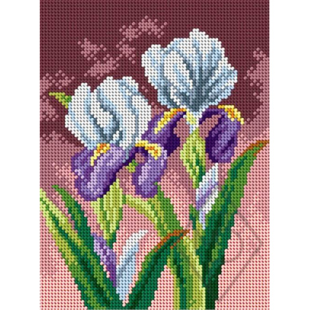 CANEVAS BLANC 18 X 24 CM - DEUX IRIS