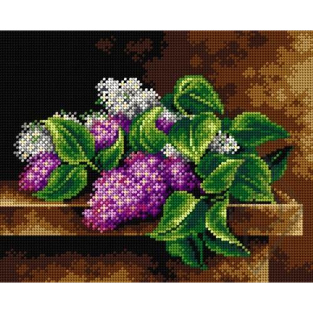 CANEVAS ANTIQUE 24 X 30 CM - BOUQUET SUR LA TABLE