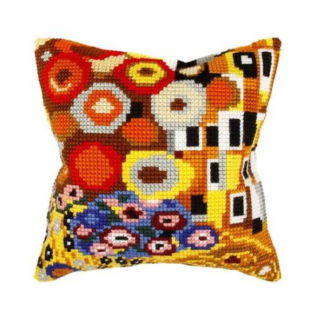 COUSSIN PT DE CROIX EN KIT 40 X 40 CM - MOTIFS KLIMT 2