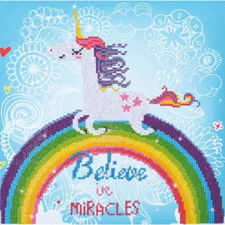 KIT BRODERIE DIAMANT - LICORNE MIRACULEUSE