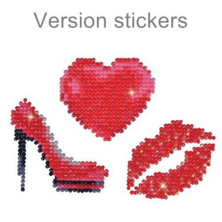 KIT BRODERIE DIAMANT - LOT DE 3 STICKERS GIRLY