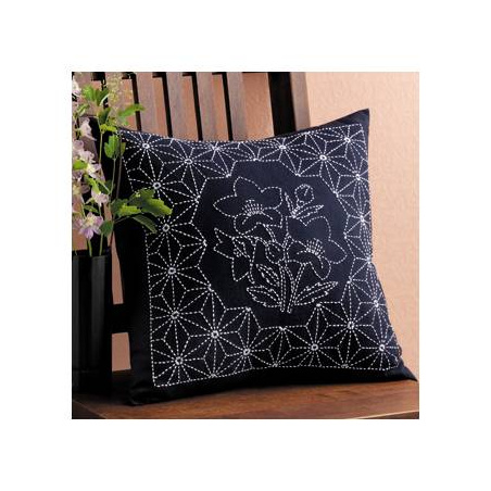 KIT OLYMPUS COUSSIN SASHIKO FLEURI 43 X 43 CM