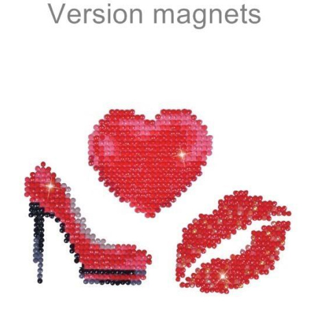 KIT BRODERIE DIAMANT - LOT 3 MAGNETS GIRLY