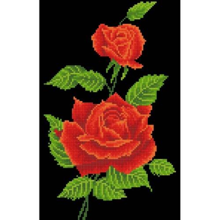 KIT BRODERIE DIAMANT - LES ROSES ROUGES