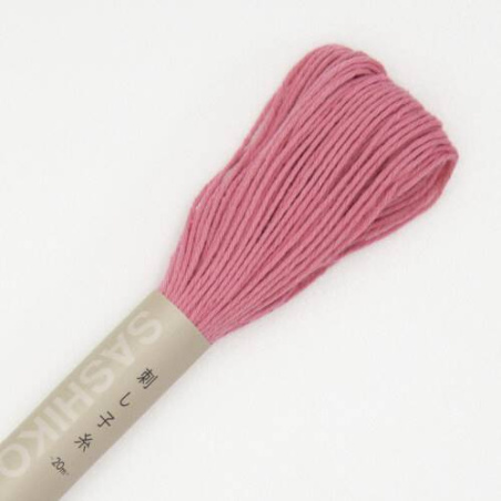 FIL SASHIKO UNI - COL 13 - ROSE - LOT DE 6 ECH. DE 20 M