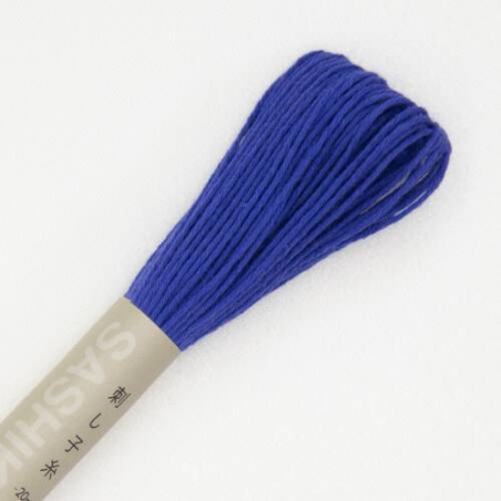 FIL SASHIKO UNI - COL 23 - BLEU ROI - LOT DE 6 ECH. DE 20 M