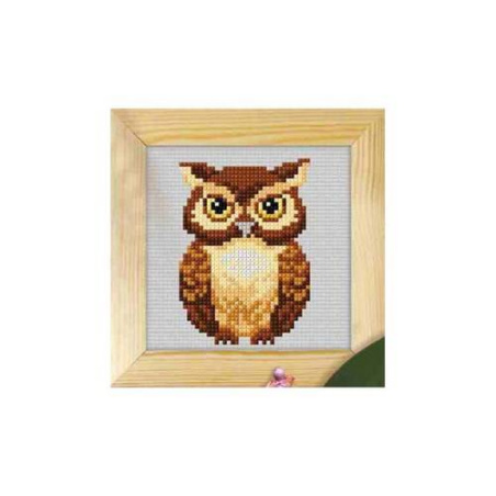 KIT PT COMPTE 14 X 15 CM + CADRE - LE HIBOU