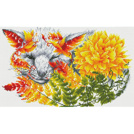 KIT BRODERIE DIAMANT - LE RENARD FLEURI