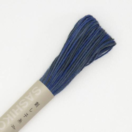 FIL SASHIKO DEGRADE - COL 98 - BLEU - LOT DE 6 ECH. DE 20 M