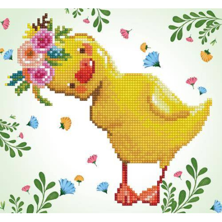 KIT BRODERIE DIAMANT - LE POUSSIN FLEURI