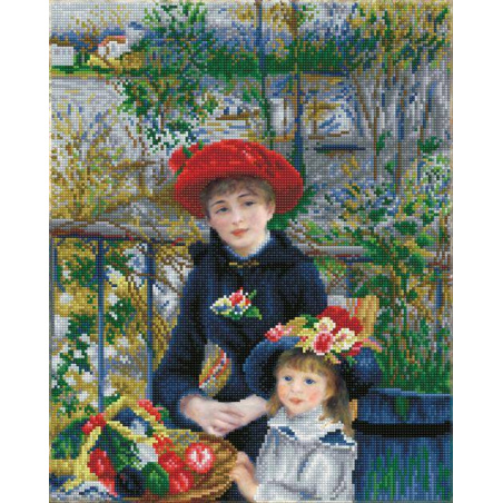 KIT BRODERIE DIAMANT - LES 2 SURS D'APRES RENOIR