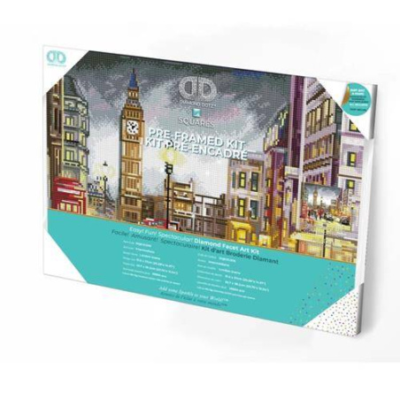 KIT BRODERIE DIAMANT SQUARES - LONDRES - PRE-ENCADRE