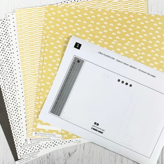 Gabarit pour réaliser un Mini-album : "Le printanier"